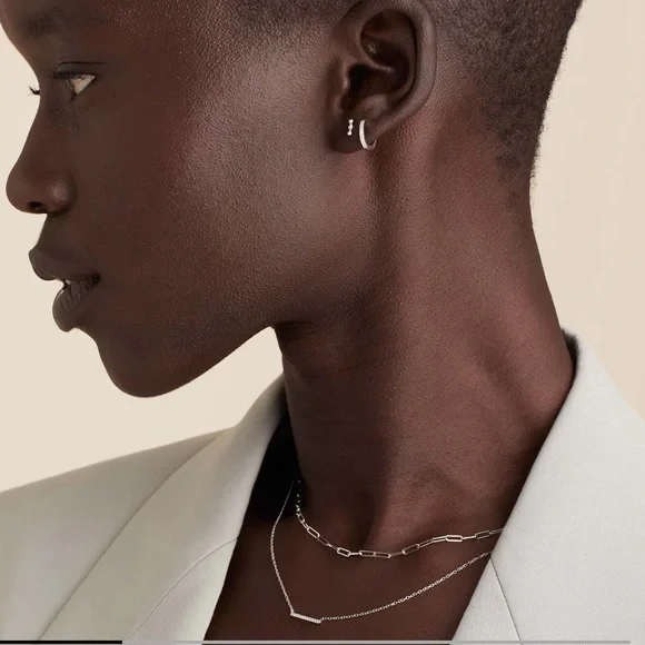 Mejuri Boyfriend Bold Chain Necklace 14K White Gold - Picture 4 of 5